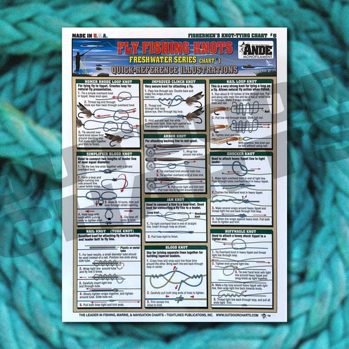 Set Legatura Nodi Pescatori #1-8 - Guida Riferimento Rapido Impermeabile | Portatile e - Foto 8 di 12