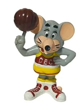 Chuck E Cheese Figure Showbiz Pizza Souvenir Game Bank Billy Bob Basketball vtg