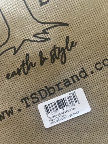 TSD Marke Stone Creek beige gewachste Canvas/Leder Tragetasche NEU MIT ETIKETT & VERPACKUNG - Bild 6 von 24