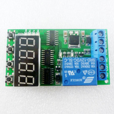 DC 12V High-Trigger Multifunction Delay Relay PLC Cycle Time Timer Switch Module