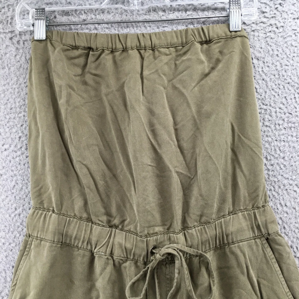 Guess Sleeveless Jumpsuit Womens M Green Elastic Waist Casual Pullover Stretch - Image 3 of 4
