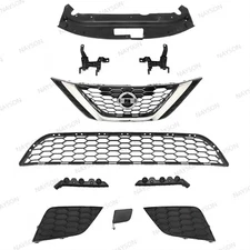 For Sentra 2016-2019 Radiator Grille/Lower Grill/Fog Light Cover/Bumper Brackets