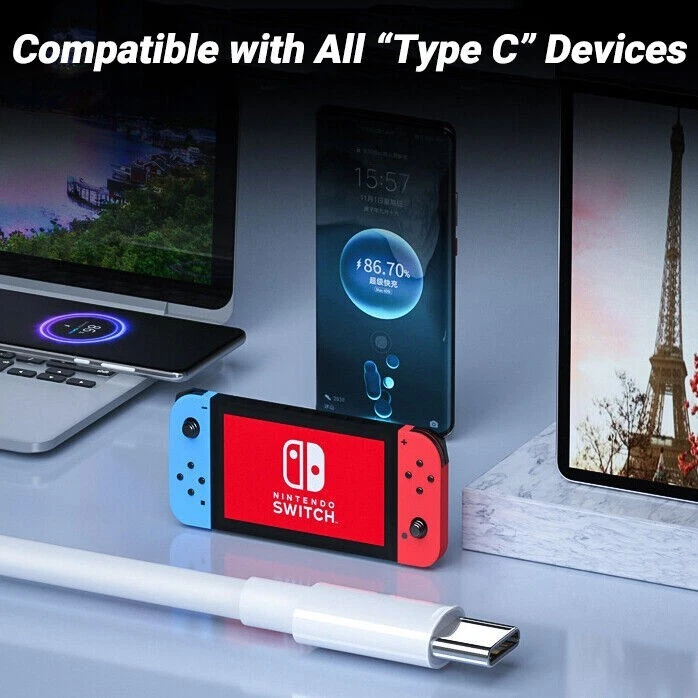 Type C to USB-C Cable Charge Charging Data Fast Charger For iPhone 15 Samsung