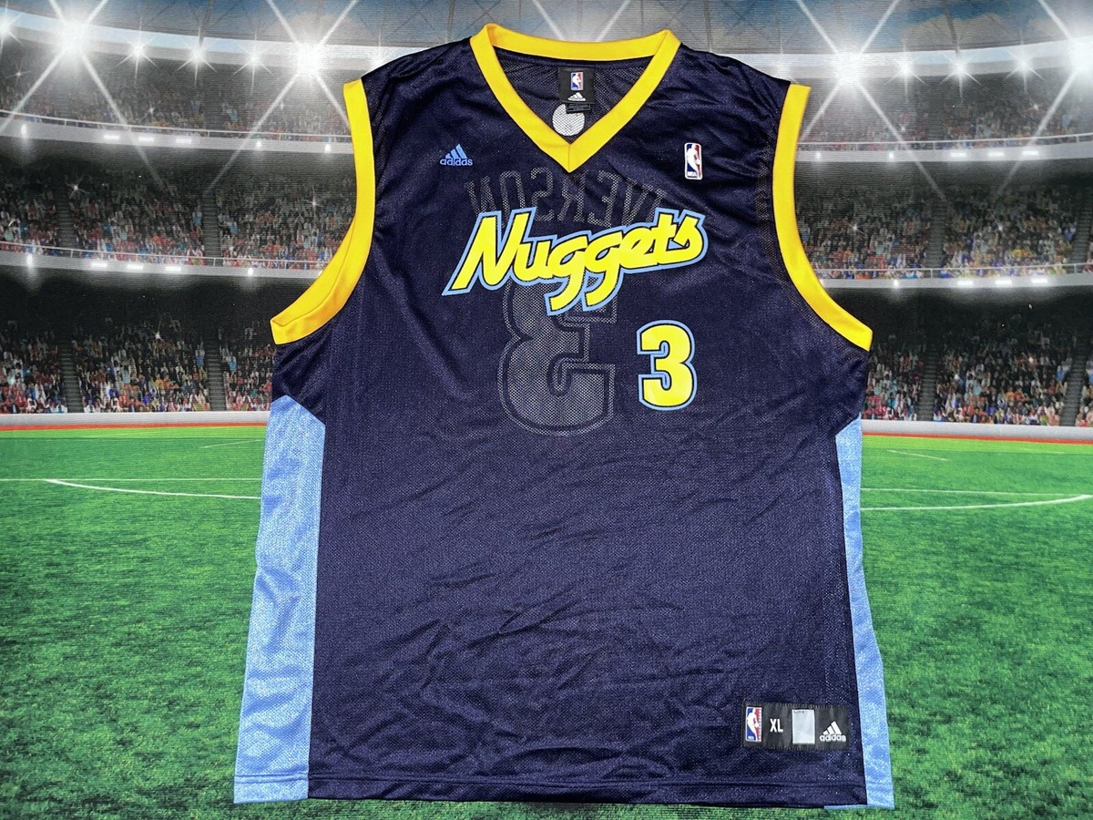 Allen Iverson #3 Denver Nuggets Adidas Jersey Sz XL Preowned Allen Iverson #3 Denver Nuggets Adidas Jersey Sz XL Preowned