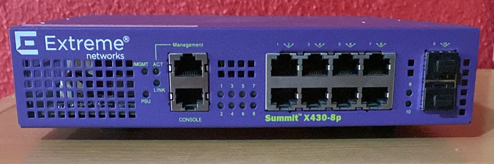 Extreme Networks Switch Summit X430-8P Netzwerk Verteiler