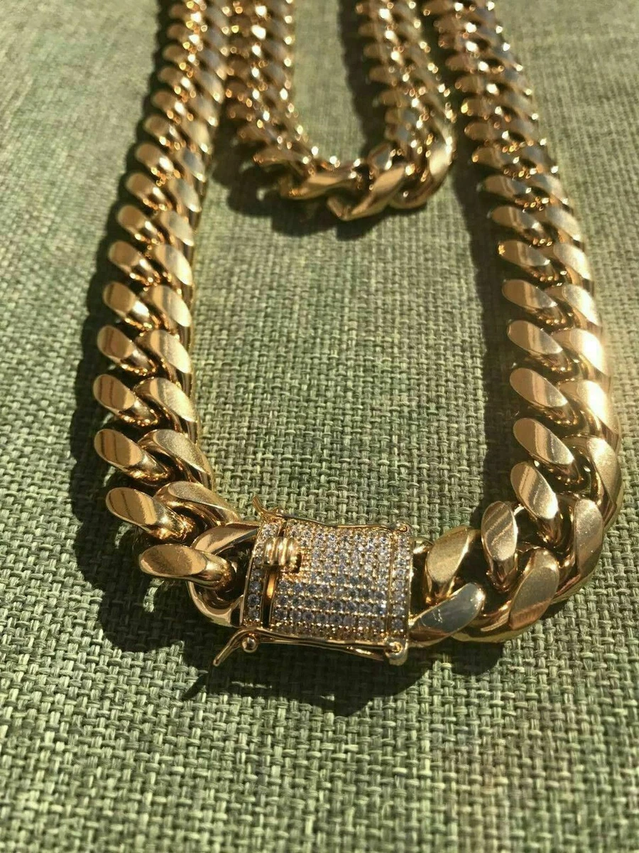 18k gold miami online cuban link chain