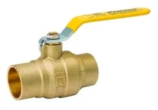 Mueller Ball Valve, 1-1/4 In, Compression, 600/125 Psi, Manual Actuator