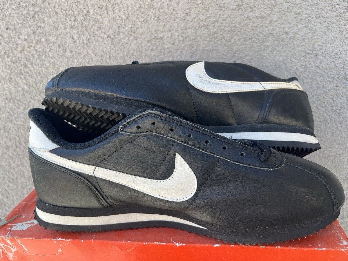 k*p様 90年代Nike Leather Cortez ブラック×ブラック26 NIKE CORTEZ LEATHER black 26.5cm コルテッツ レザー ブラック
