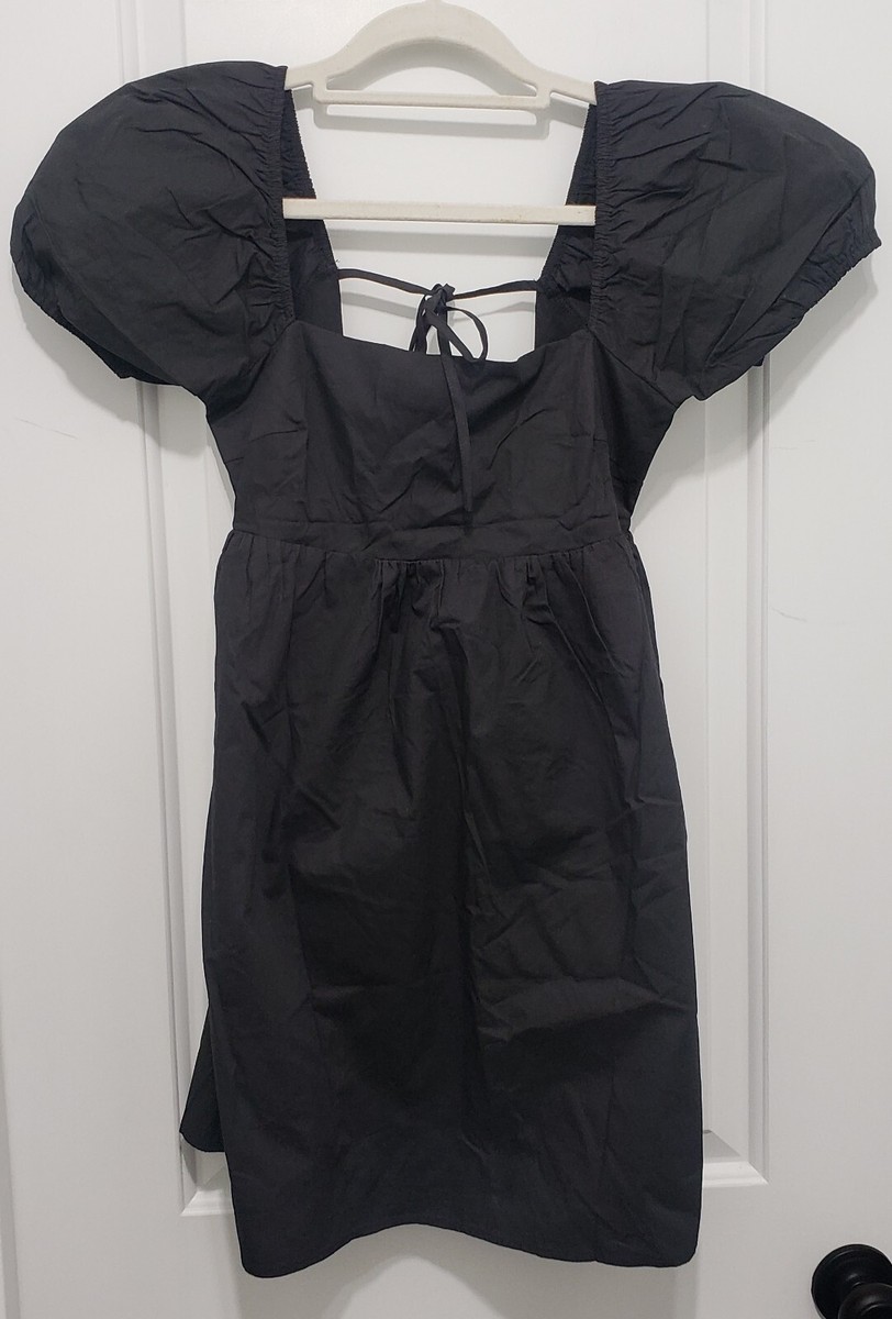 black puff sleeve babydoll dress Whitley Tie Back Mini  Shop American Threads Women's Trendy Online Boutique Mint / M and a relaxed bodice Floral Puff Sleeve Babydoll Dress
