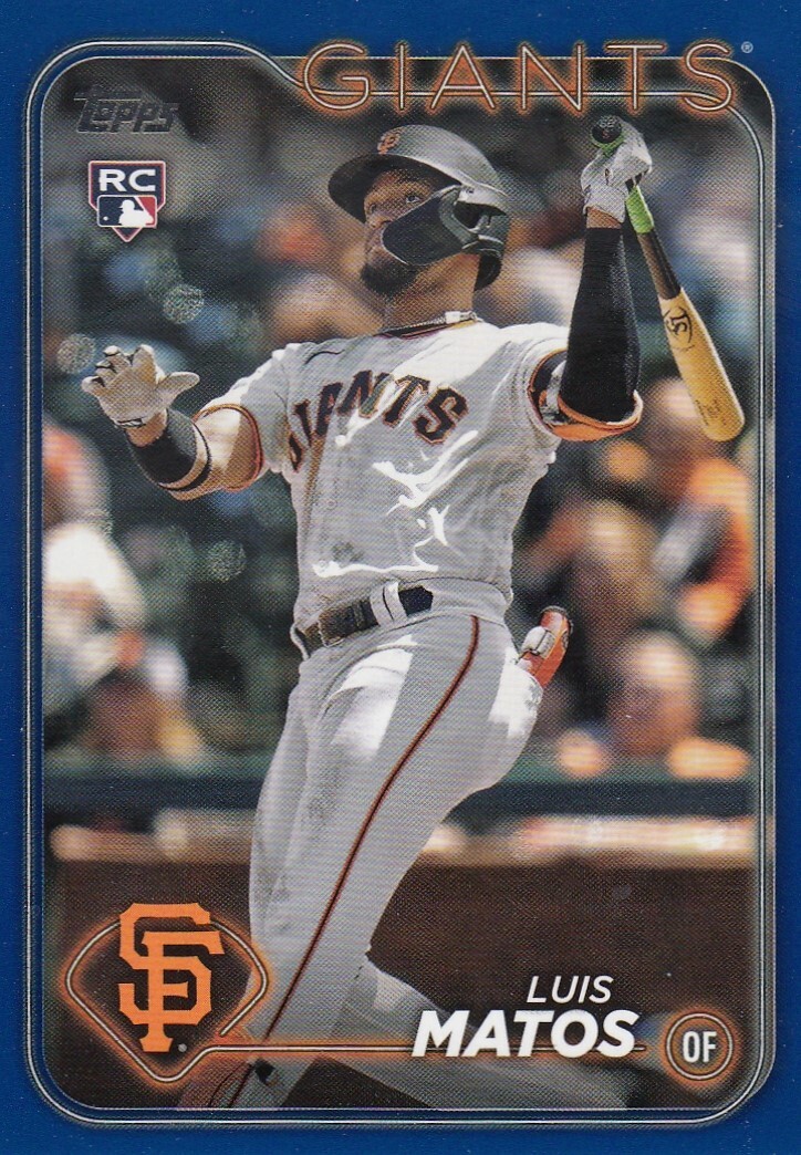 LUIS MATOS TOPPS ROOKIE ROYAL BLUE PARALLEL RC GIANTS #28 2024 24