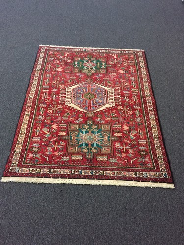 Unique Village Hand Knotted Vintage Tribal Oriental Area Rug 3’5”x4’6”,#1315