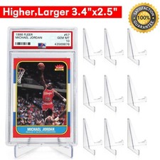 8.6x6.5cm Clear Acrylic Trading Card Stand for Coins Sports Cards Display Holder