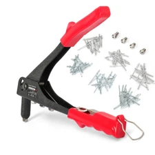 Heavy Duty Hand Riveter Kit Professional Pop Rivet Gun with Assorted 120 Rivets