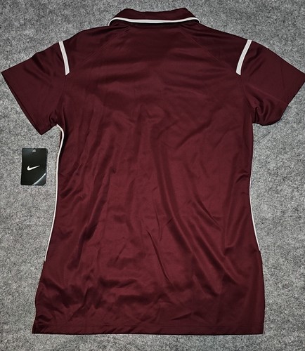New Nike Aquinas Institute of Rochester Women's Maroon Embroidered Polo Shirt M - Picture 2 of 7