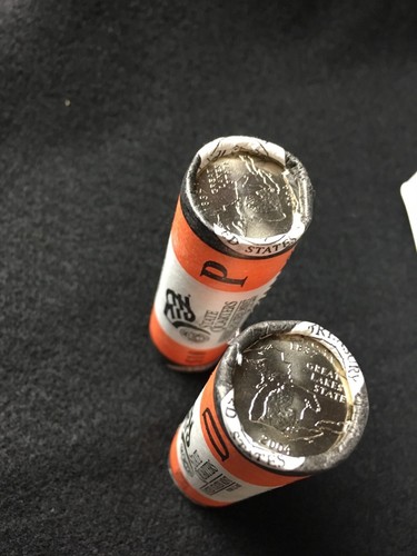 US Mint 2004 Michigan Quater P+D and Jefferson Nickel 2003 P+D Mint Sealed Rolls - Picture 2 of 5