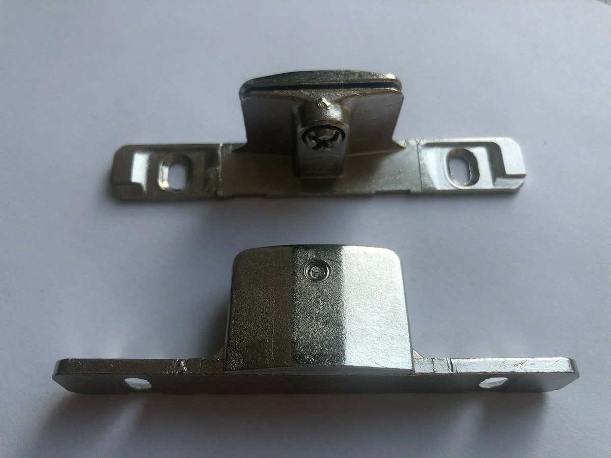 2 Pairs (4 Brackets + 8 Screws) Indaux Kitchen Drawer Front Fixing Brackets - Zinc Alloy, Silver