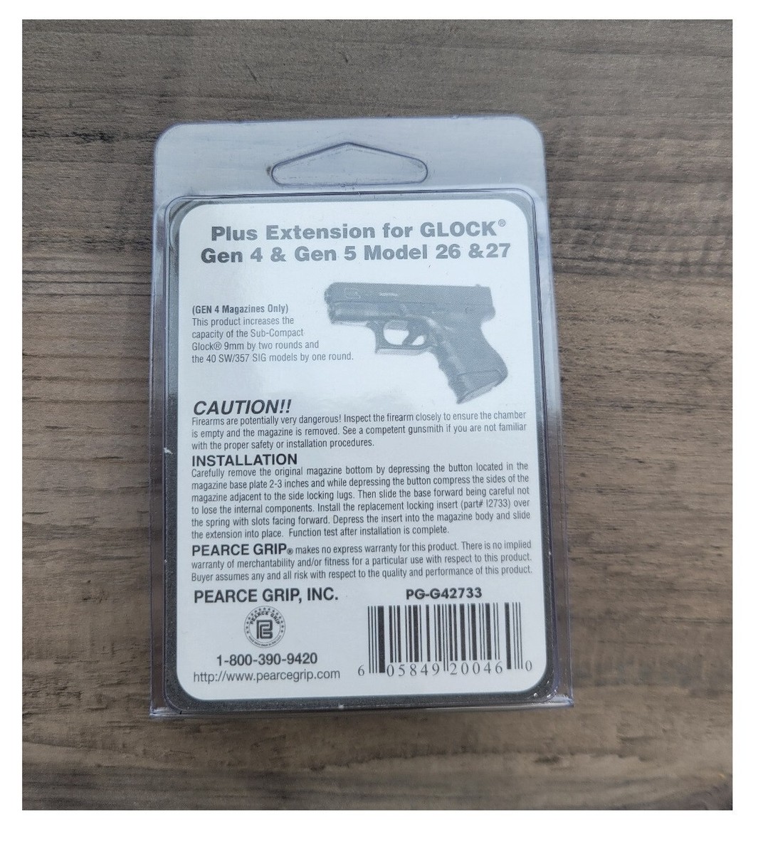 Pearce Grip PG-G42733 for GLOCK GEN 4 & 5 G26, G27, G33 Plus