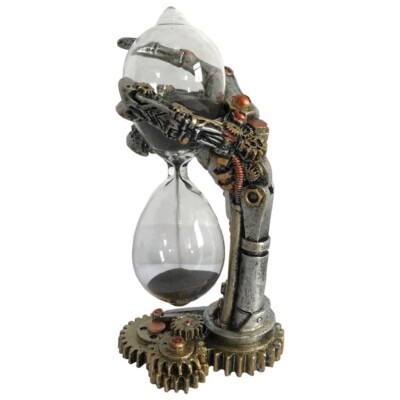 Steampunk Time After Time Skelett Hand Sand Timer | Gothic | handbemalt |