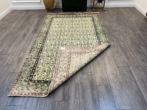 Green Area Rug, Handmade Wool Rug, Antique Rug, Bohemian Rug, 5.4 x 9 ft - Picture 10 of 10