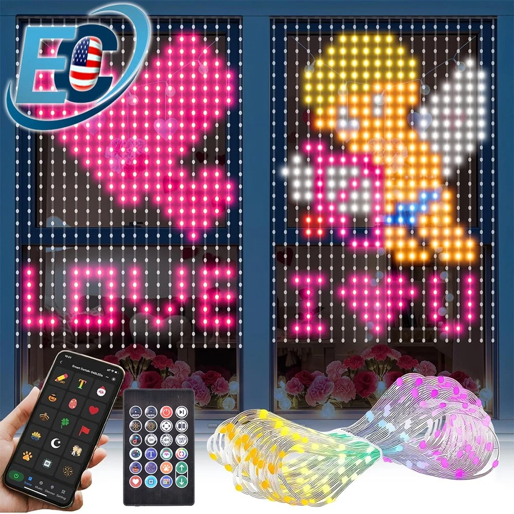 400LED Smart Curtain Lights Fairy String for Bedroom Wall Outdoor Indoor Decor