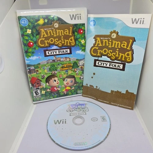 Animal Crossing City Folk Nintendo Wii, TESTED & WORKING! Complete
