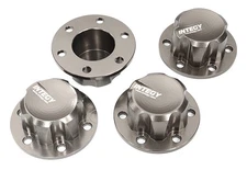 Billet Machined Grey Alloy Wheel Hub Caps for Axial SCX6 Crawler 45001