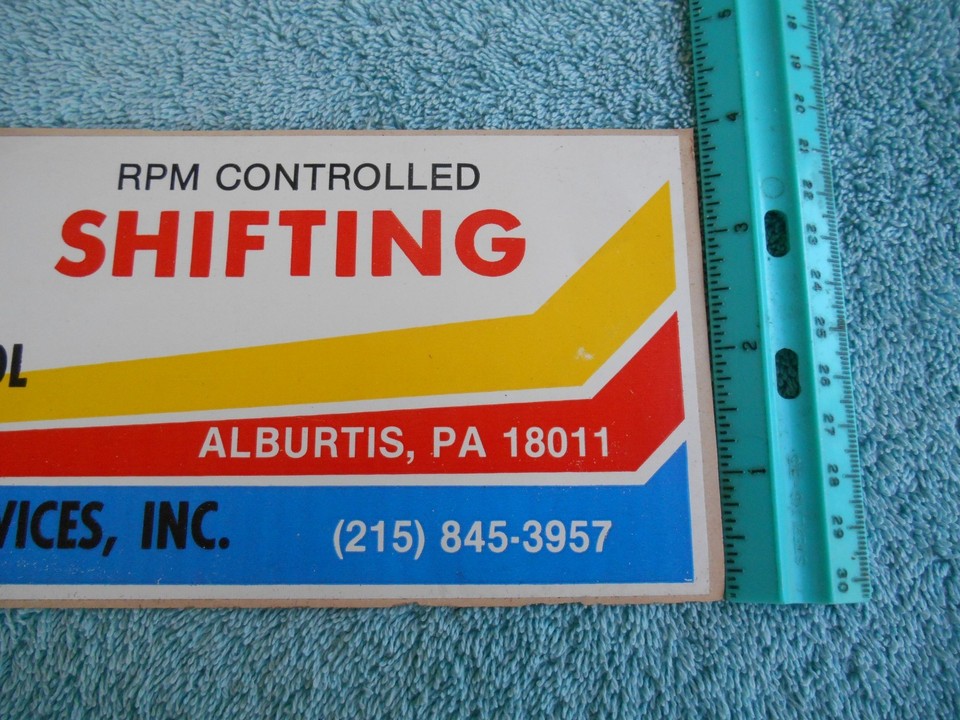 Vintage Advanced Control Devices Rpm Controlled Shifting Racing Sticker