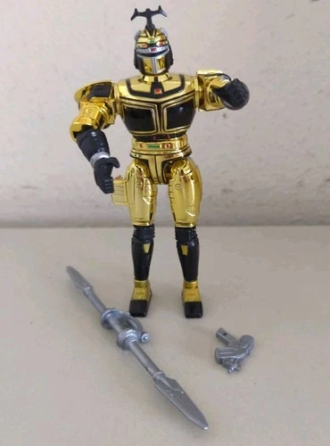 Bandai Beetleborgs Metallix Chromium Gold Beetleborg 1997 Vintage Complete Rare