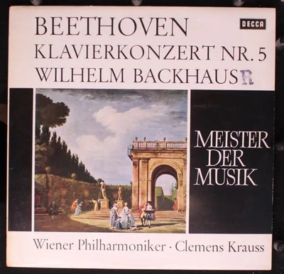 Beethoven Piano Concerto No. 5 LP 33 RPM Decca Wilhelm Backhaus Vienna Phil