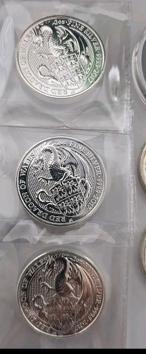UK Queen's Beast 2017 Silver Bullion Coins 2 oz Precious Metal UK Queen's Beast 2017 Silver Bullion Coins 2 oz Precious Metal