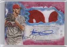 2017 Topps Inception Magenta 48/50 Aaron Nola #IAP-AN Patch Auto 0g4