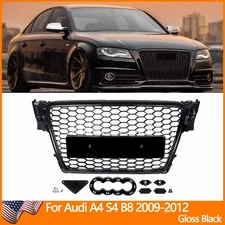 For Audi A4 B8 S4 2009-2012 Grille RS4 Style Honeycomb Front Grille Mesh Grille