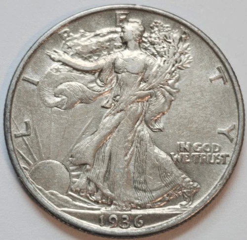 1936- P Walking Liberty Half Dollar XF+