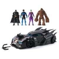 Dc Comics, Crusader Batmobile With 4 Action Figures Set, Kids Toys For Boys And