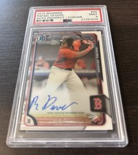 2015 Bowman Rafael Devers Auto Prospect - Chrome Rookie Card (RC) PSA 9 Mint