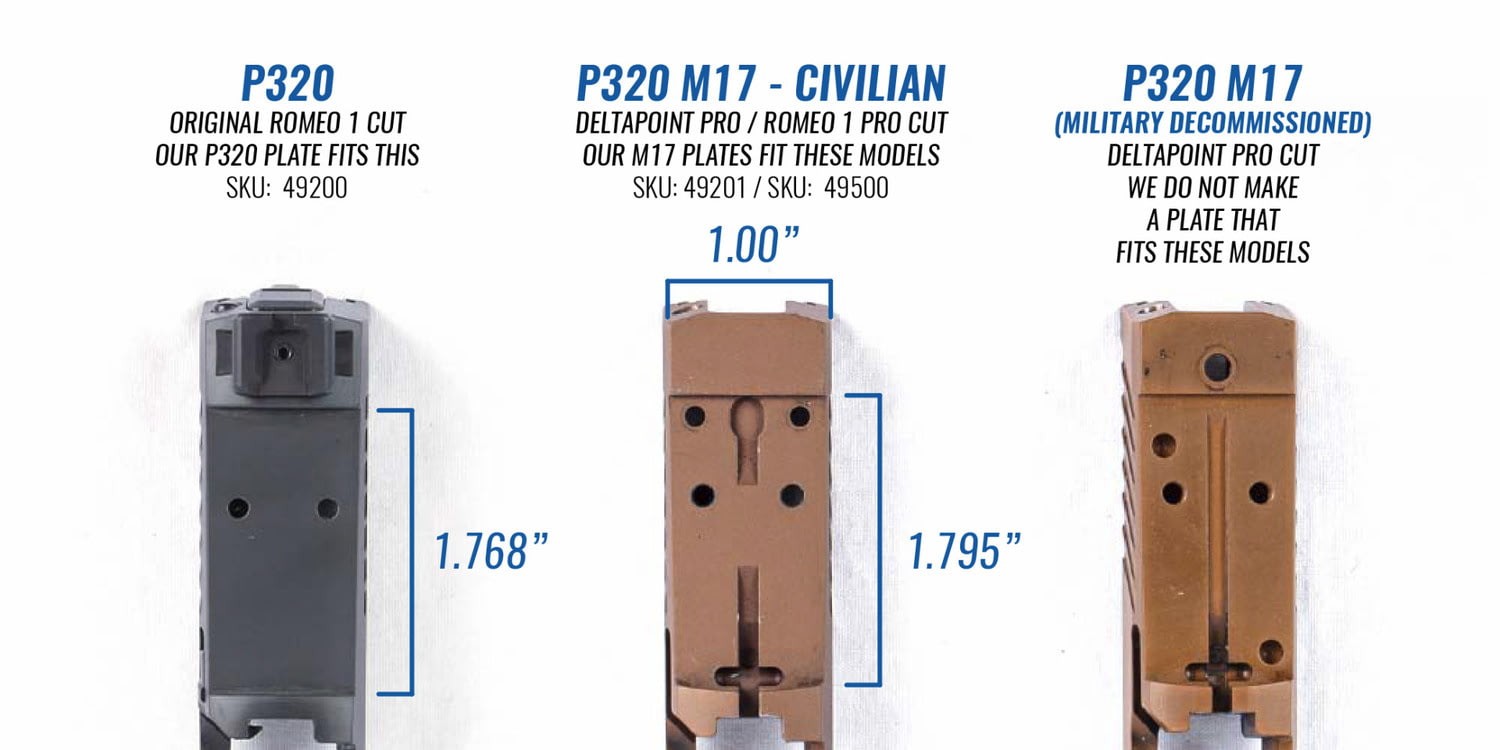 Evolution Gun Works Sig Sauer M17/M18 Optics Ready Adapter Plate, Black, 49201