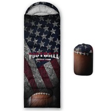 Football Sleeping Bag For Boys–Lightweight Warm Cold Weather Flag Sleeping Ba...