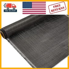 High-Strength 10ft x 12in Carbon Black Fabric - Versatile for Cars and Boats