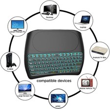 D8 Mini Wireless Keyboard W/Touchpad, Colorful Backlit Remote for PC Plus......