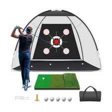 Golf Net with Practice Mat,Golf Hitting Aid Nets 10x7FT for Backyard Driving ...