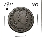1911 "D" BARBER HALF DOLLAR ***VG***