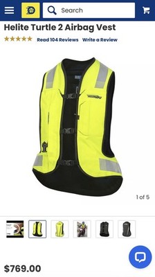 The Helite Turtle 2 Protective Airbag Vest Medium