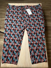Wildfang NWT The Empower Slim Crop Pant Mod Multicolor Print Size 24W