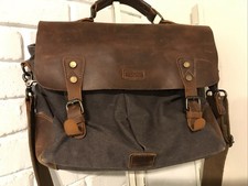 Messenger Torba na ramię Crossbody Płótno Skóra