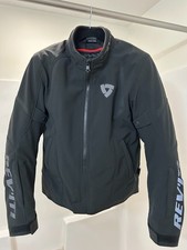 Chaqueta de moto Rev'it Burn negra, mediana + protector de espalda suave al mar