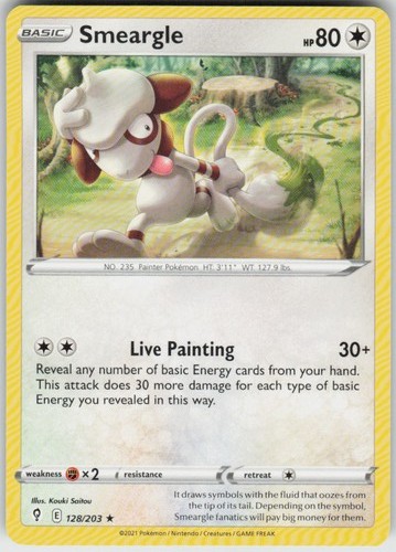 Smeargle 128/203 Rare Evolving Skies Near Mint