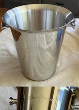 Chateau Saint Michelle Stainless Steel Metal Ice Bucket Wine Bottle Chiller *NEW
