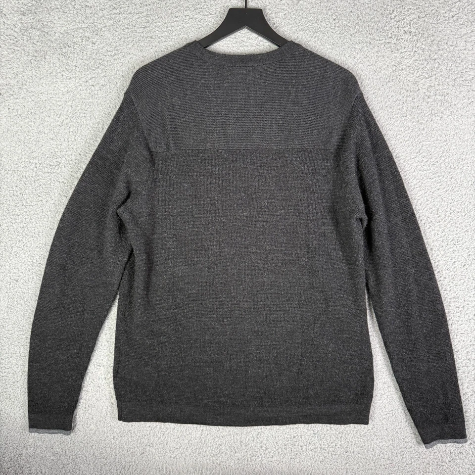 Smartwool Cheyenne Creek Merino Wool Knit Sweater Men's Large Crewneck Gray - Image 2 of 4