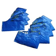 10 Ikea X LARGE BLUE BAGS Shopping Moving Laundry Storage Travel Tote FRAKTA NEW