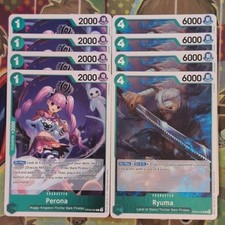 4 x One Piece Perona OP09-034 R & Ryuma OP06-036 R Mint Foil Rare Playsets